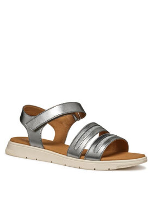 Geox Sandały D Dandra D55NNE 0BNEW C1357 Szary. Kolor: szary. Materiał: materiał