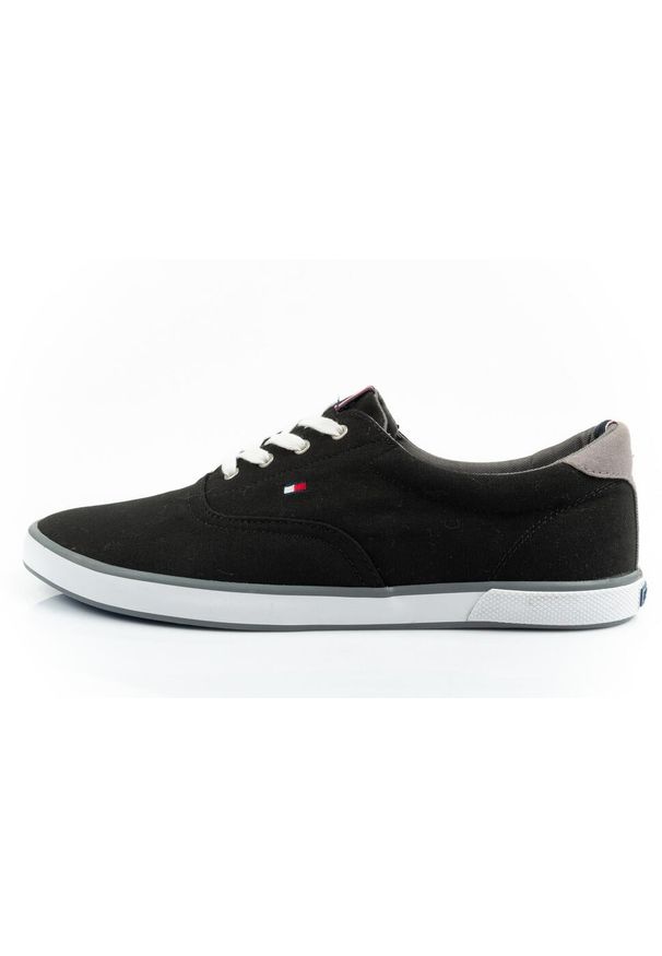 TOMMY HILFIGER - Buty sportowe trampki do chodzenia męskie Tommy Hilfiger. Kolor: czarny. Sport: turystyka piesza