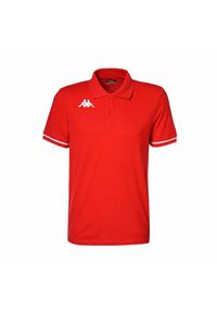 Polo Kappa Barli. Typ kołnierza: polo. Kolor: czerwony, biały, wielokolorowy. Materiał: bawełna. Styl: sportowy