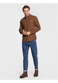 Salsa Koszula 126529 Brązowy Slim Fit. Kolor: brązowy. Materiał: bawełna