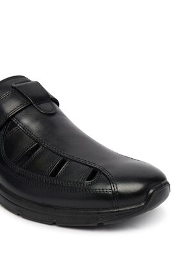 ecco - ECCO Sandały Irving 51176401001 Czarny. Kolor: czarny. Materiał: skóra