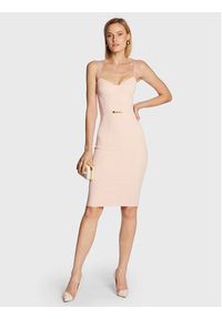 Elisabetta Franchi Sukienka koktajlowa AB-191-26E2-V330 Różowy Slim Fit. Kolor: różowy. Materiał: syntetyk. Styl: wizytowy #2