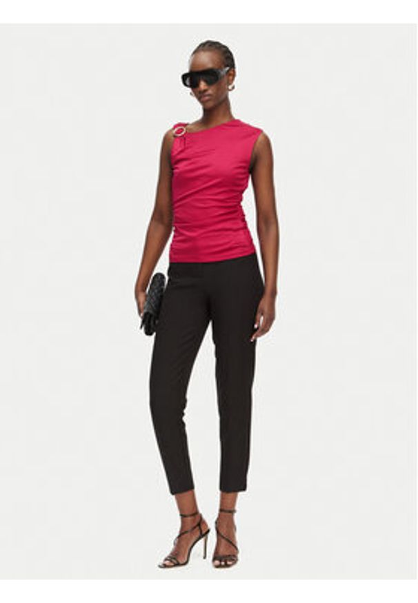 Marciano Guess Top G6GP02 K3068 Różowy Slim Fit. Kolor: różowy. Materiał: wiskoza
