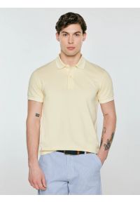 Big-Star - Koszulka męska polo żółta Wladym 200. Okazja: na co dzień. Typ kołnierza: polo. Kolor: żółty. Materiał: dzianina. Wzór: nadruk. Sezon: lato. Styl: klasyczny, casual #5