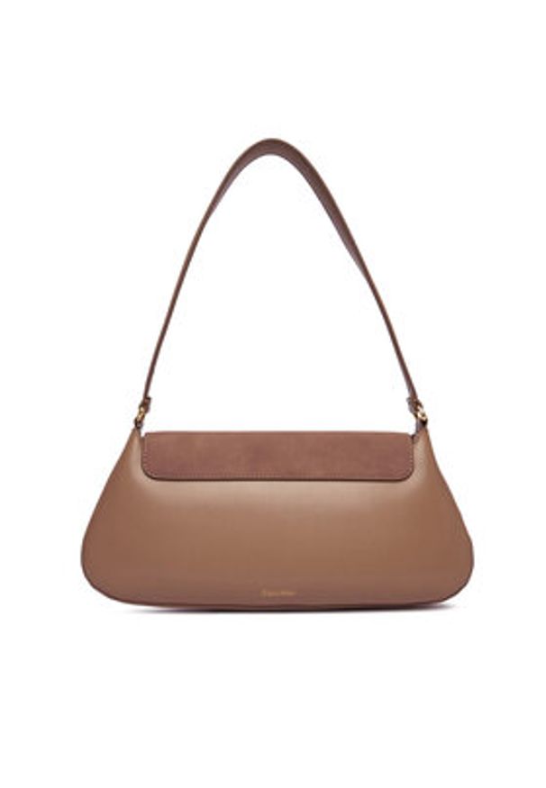 Calvin Klein Torebka Hardware Brushed Shoulder Bag LV04F3337G Beżowy. Kolor: beżowy. Materiał: skórzane