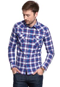 Lee - KOSZULA LEE WESTERN SHIRT LIMOGES L643GIFE 112115355. Materiał: materiał. Wzór: kratka #1