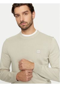 BOSS - Boss Sweter Kanovano 50471343 Beżowy Regular Fit. Kolor: beżowy. Materiał: bawełna