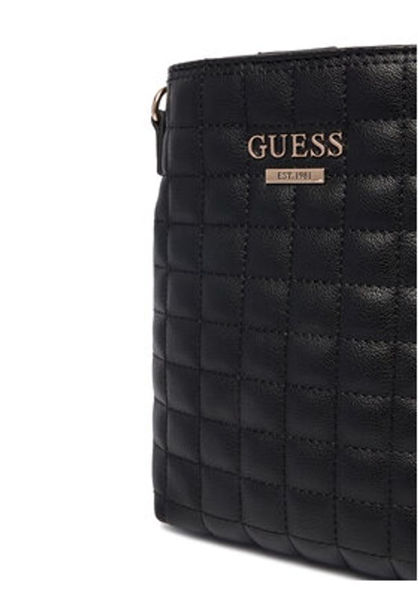 Guess Torebka Nadira Travel TWQG84 24015 Czarny. Kolor: czarny. Materiał: skórzane