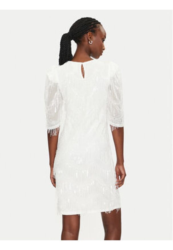 YAS Sukienka koktajlowa Bella 26034900 Biały Regular Fit. Kolor: biały. Materiał: syntetyk. Styl: wizytowy