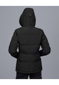 CANADA GOOSE - Czarna kurtka Chelsea. Okazja: na spacer. Kolor: czarny. Materiał: futro, materiał. Wzór: aplikacja. Sezon: zima. Styl: klasyczny #2