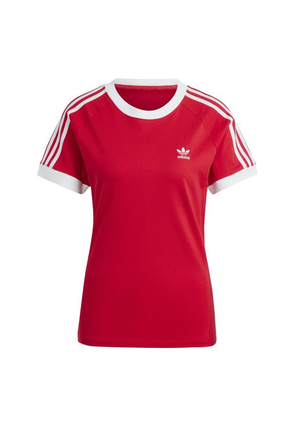 Koszulka Sportowa Damska Adidas Adicolor Classics 3-Stripes Slim. Kolor: czerwony
