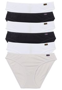 bonprix - Figi (6 par). Kolor: czarny. Wzór: aplikacja, kwiaty #1