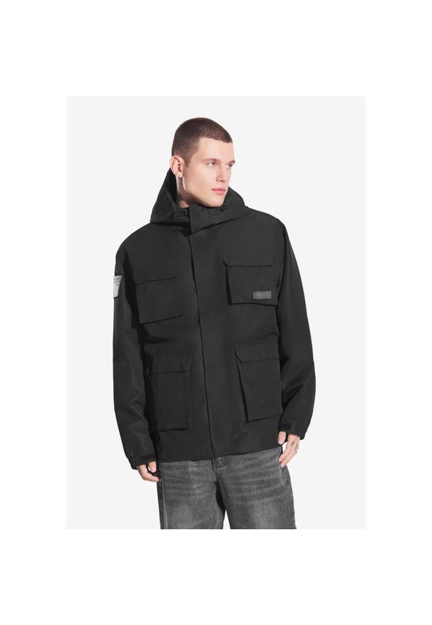 Kurtka turystyczna męska Prosto Cargo zimowa. Kolor: czarny. Sezon: zima