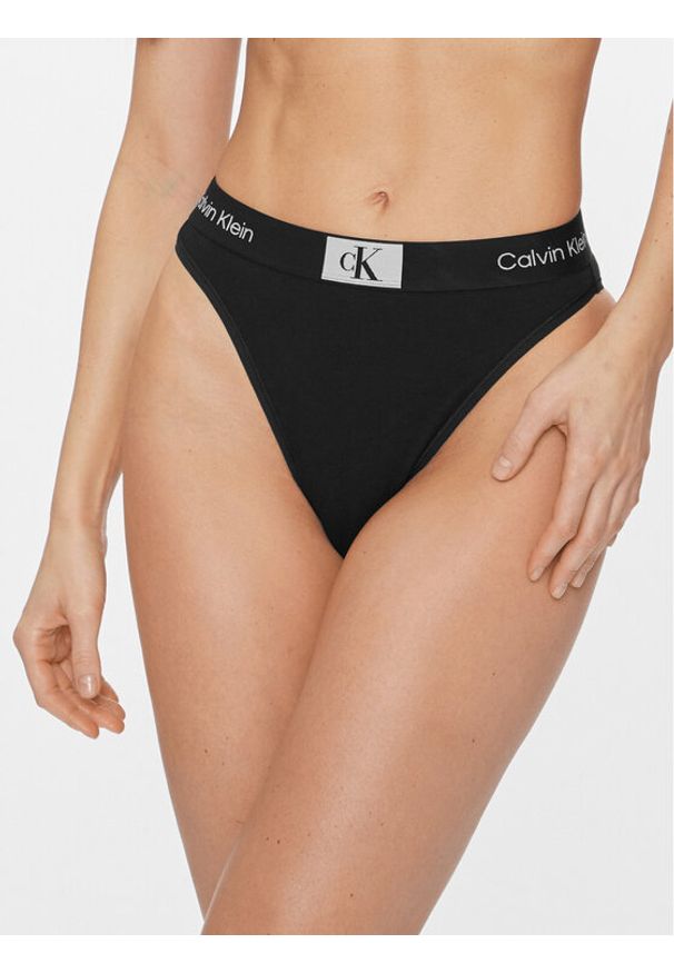 Calvin Klein Underwear Figi brazylijskie High Waist Brazilian 000QF7223E Czarny. Stan: podwyższony. Kolor: czarny. Materiał: bawełna