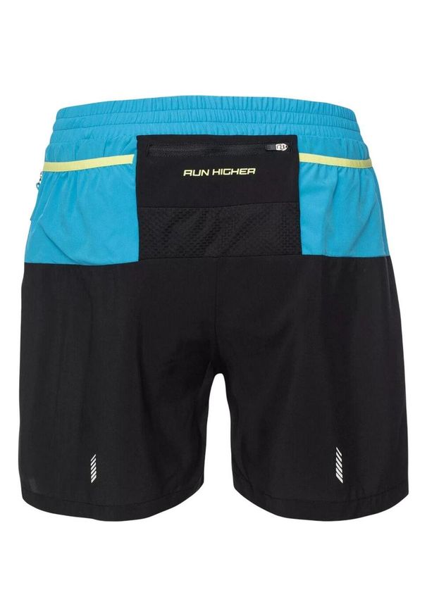 IQ - Męskie Spodenki Ireno 4 Way Stretch Shorts. Kolor: niebieski, wielokolorowy, czarny. Sport: turystyka piesza
