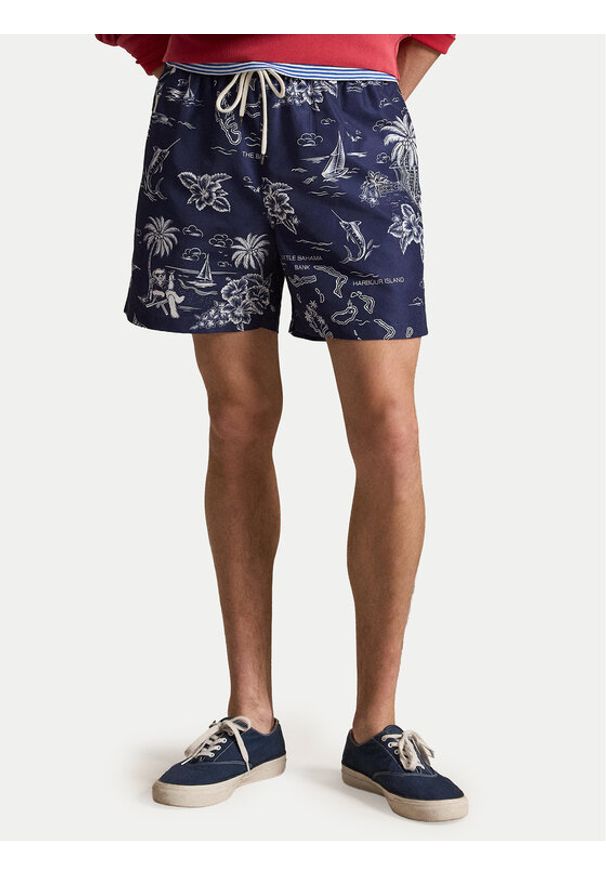 Polo Ralph Lauren Szorty kąpielowe 710B13658001 Granatowy Classic Fit. Kolor: niebieski. Materiał: syntetyk