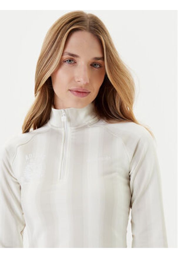 Adidas - adidas Bluza Half-Zip Graphic Football JW3642 Écru Regular Fit. Materiał: syntetyk