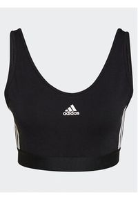 Adidas - adidas Koszulka techniczna Essentials 3-Stripes Crop Top With Removable Pads GS1343 Czarny. Kolor: czarny. Materiał: bawełna #3