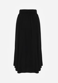 Renee - Czarna Rozkloszowana Spódnica z Kieszonkami i Paskiem z Klamrą Qualea. Okazja: na co dzień. Kolor: czarny. Materiał: wiskoza, bawełna, materiał. Styl: casual, elegancki #7