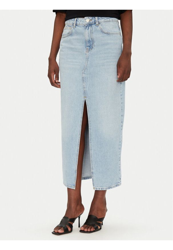 Liu Jo Spódnica jeansowa UA5188 D4854 78840 Niebieski Regular Fit. Kolor: niebieski. Materiał: bawełna