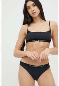TOMMY HILFIGER - Tommy Hilfiger figi kąpielowe kolor czarny. Kolor: czarny. Materiał: poliester #4