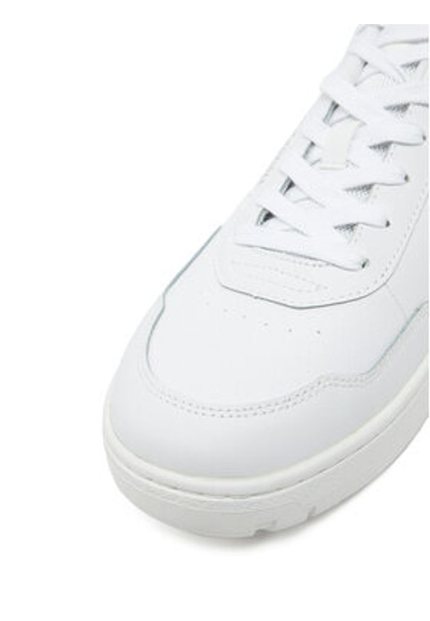 TOMMY HILFIGER - Tommy Hilfiger Sneakersy Th Basket Core Lth Pinperf FM0FM05466 Biały. Kolor: biały. Materiał: skóra