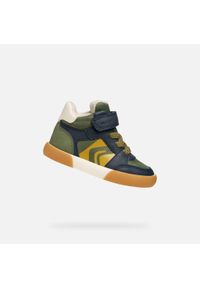 Geox - Buty GEOX B GISLI BOY Zielony. Okazja: na co dzień. Kolor: niebieski, zielony, wielokolorowy. Materiał: syntetyk, tkanina