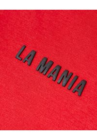LA MANIA - Krótki czerwony t-shirt Zion. Okazja: na co dzień. Kolor: czerwony. Materiał: bawełna. Długość: krótkie. Styl: klasyczny, casual, sportowy #3
