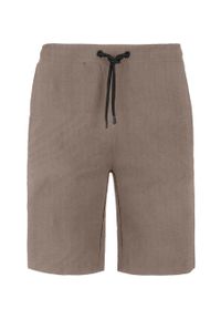 Volcano - Klasyczne szorty dresowe M-MERO. Okazja: na co dzień. Kolor: beżowy. Materiał: dresówka. Długość: krótkie. Styl: klasyczny #1
