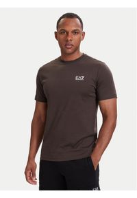 EA7 Emporio Armani T-Shirt 8NPT25 PJVPZ U6027 Brązowy Regular Fit. Kolor: brązowy. Materiał: bawełna #1