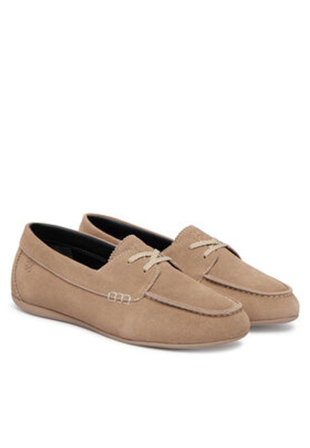 Hugo - HUGO Półbuty Mystie 50563548 Beżowy. Kolor: beżowy. Materiał: skóra, zamsz