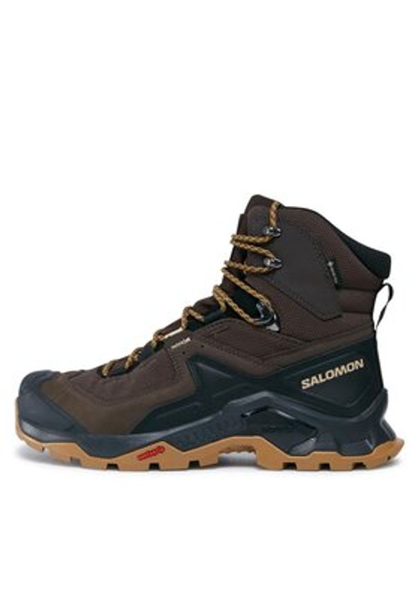 salomon - Salomon Trekkingi Quest Element GORE-TEX L47216100 Brązowy. Kolor: brązowy. Materiał: skóra, nubuk. Technologia: Gore-Tex. Sport: turystyka piesza