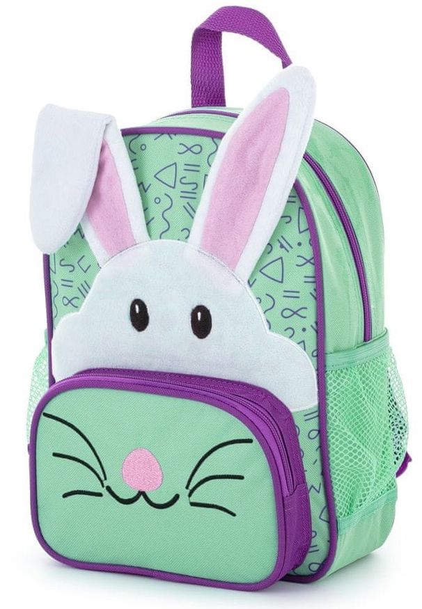 Karton P+P Plecak dziecięcy FUNNY Oxy Bunny. Kolor: turkusowy. Wzór: paski
