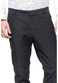 Tom Tailor - TOM TAILOR SPODNIE MĘSKIE VERNON TAPERED JOGGING PANTS BLACK. Wzór: jednolity, jodełka. Styl: elegancki