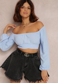 Renee - Czarne Szorty Eleda. Stan: podwyższony. Kolor: czarny. Materiał: jeans. Styl: klasyczny #5