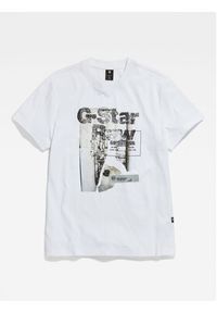 G-Star RAW - G-Star Raw T-Shirt HQ D23899-C336-110 Biały Regular Fit. Kolor: biały. Materiał: bawełna #4