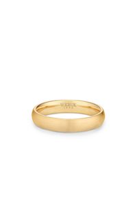 W.KRUK - Obrączka ślubna złota Rossano męska. Materiał: złote. Kolor: złoty. Wzór: aplikacja, gładki #1