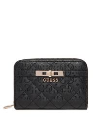 Guess Duży Portfel Damski Idra Slg SWGG81 57140 Czarny. Kolor: czarny. Materiał: skóra