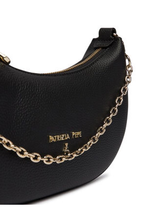 Patrizia Pepe Torebka 8B0309/L001 Czarny. Kolor: czarny. Materiał: skórzane