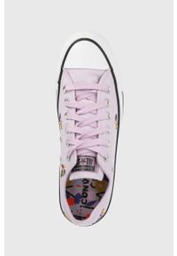 Converse tenisówki damskie kolor fioletowy. Nosek buta: okrągły. Zapięcie: sznurówki. Kolor: fioletowy. Materiał: guma #4