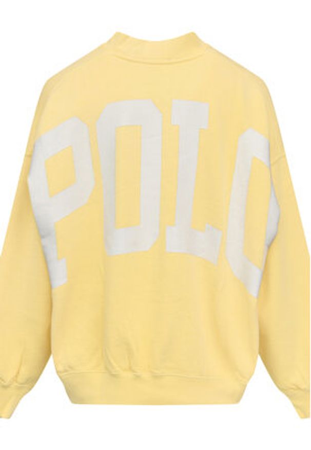 Polo Ralph Lauren Bluza 211965111001 Żółty Oversize. Typ kołnierza: polo. Kolor: żółty. Materiał: bawełna