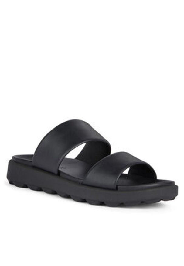 Geox Klapki U Spherica Ec6 U45GWA 00085 C9999 Czarny. Kolor: czarny. Materiał: skóra