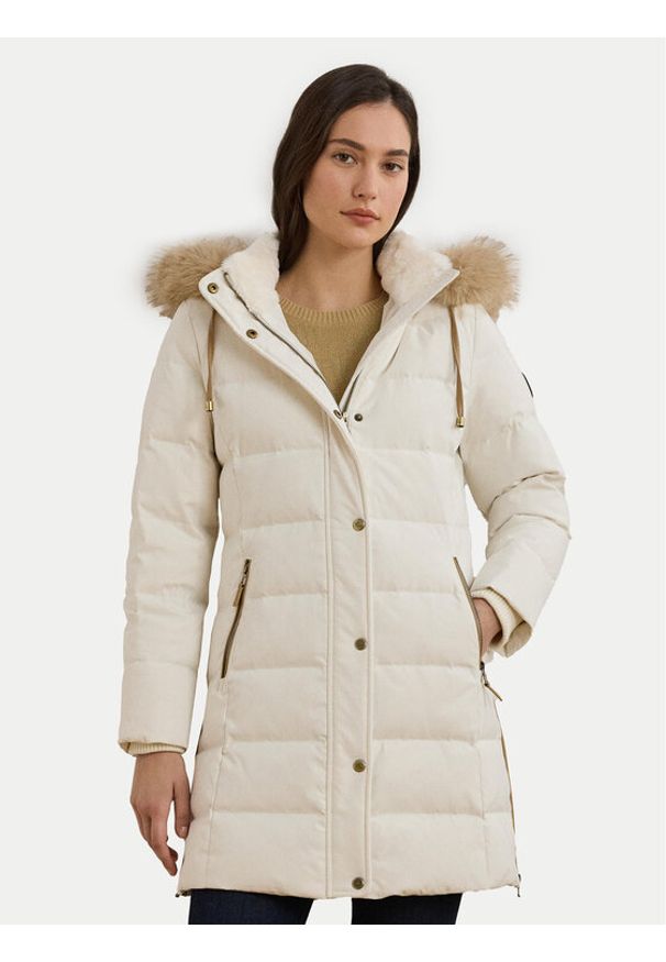 Lauren Ralph Lauren - LAUREN RALPH LAUREN Płaszcz zimowy 297957509002 Écru Regular Fit. Materiał: syntetyk. Sezon: zima