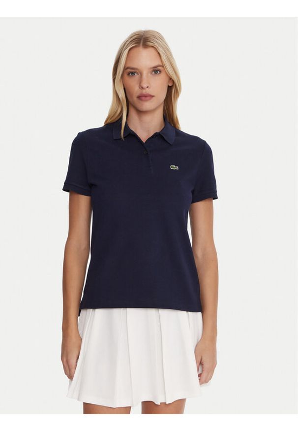 Lacoste Polo PF7839 Granatowy Classic Fit. Typ kołnierza: polo. Kolor: niebieski. Materiał: bawełna