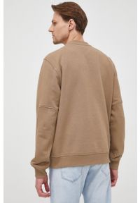 Woolrich bluza męska kolor brązowy gładka. Okazja: na co dzień. Kolor: brązowy. Materiał: bawełna. Wzór: gładki. Styl: casual #2