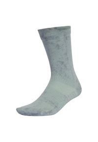 Adidas - Skarpety RunxGraphic Washed. Kolor: zielony. Technologia: ClimaCool (Adidas). Sport: fitness #1