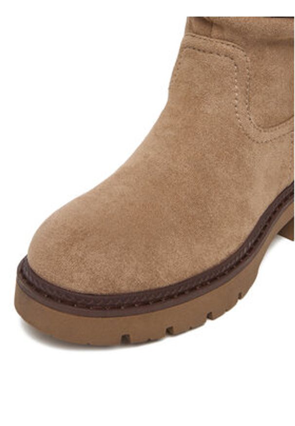 Clara Barson Botki CEO-WS6332-01 Beżowy. Kolor: beżowy. Materiał: materiał