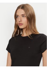 Calvin Klein T-Shirt K20K208049 Czarny Slim Fit. Kolor: czarny. Materiał: bawełna #3