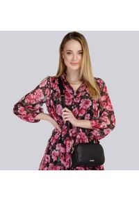 Wittchen - Damska torebka z ekoskóry dwukomorowa. Kolor: czarny. Wzór: haft. Dodatki: z haftem. Materiał: skórzane. Styl: elegancki #2