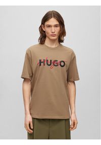 Hugo T-Shirt Dakaishi 50494565 Brązowy Relaxed Fit. Kolor: brązowy. Materiał: bawełna #1